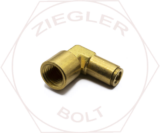 1/4T X 1/4P DOT PUSH-IN 90° FEMALE ELBOW BRASS