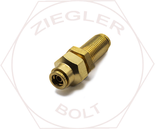 1/4T UNION PUSH-IN BULKHEAD CONNECTOR BRASS