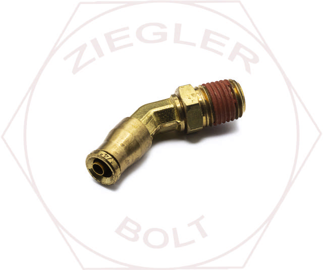 1/4T X 1/4 PUSH-IN 45° MALE ELBOW BRASS