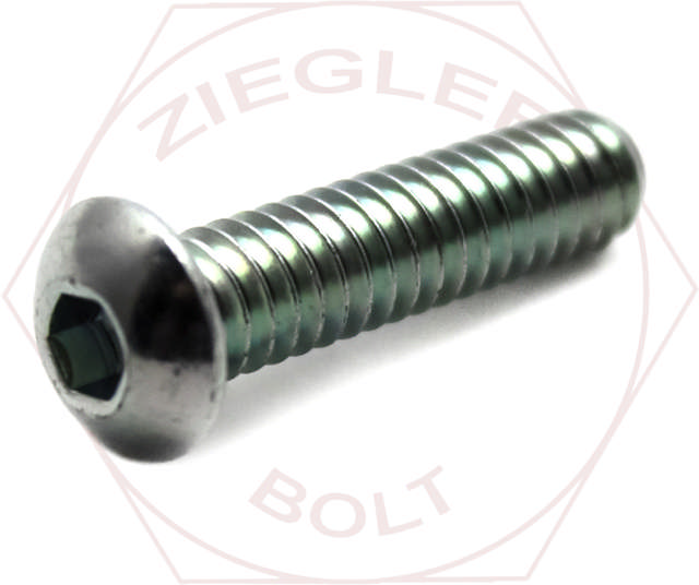 5/16-24 X 1 BUTTON SOC CAP SCREW FINE THRD ZINC