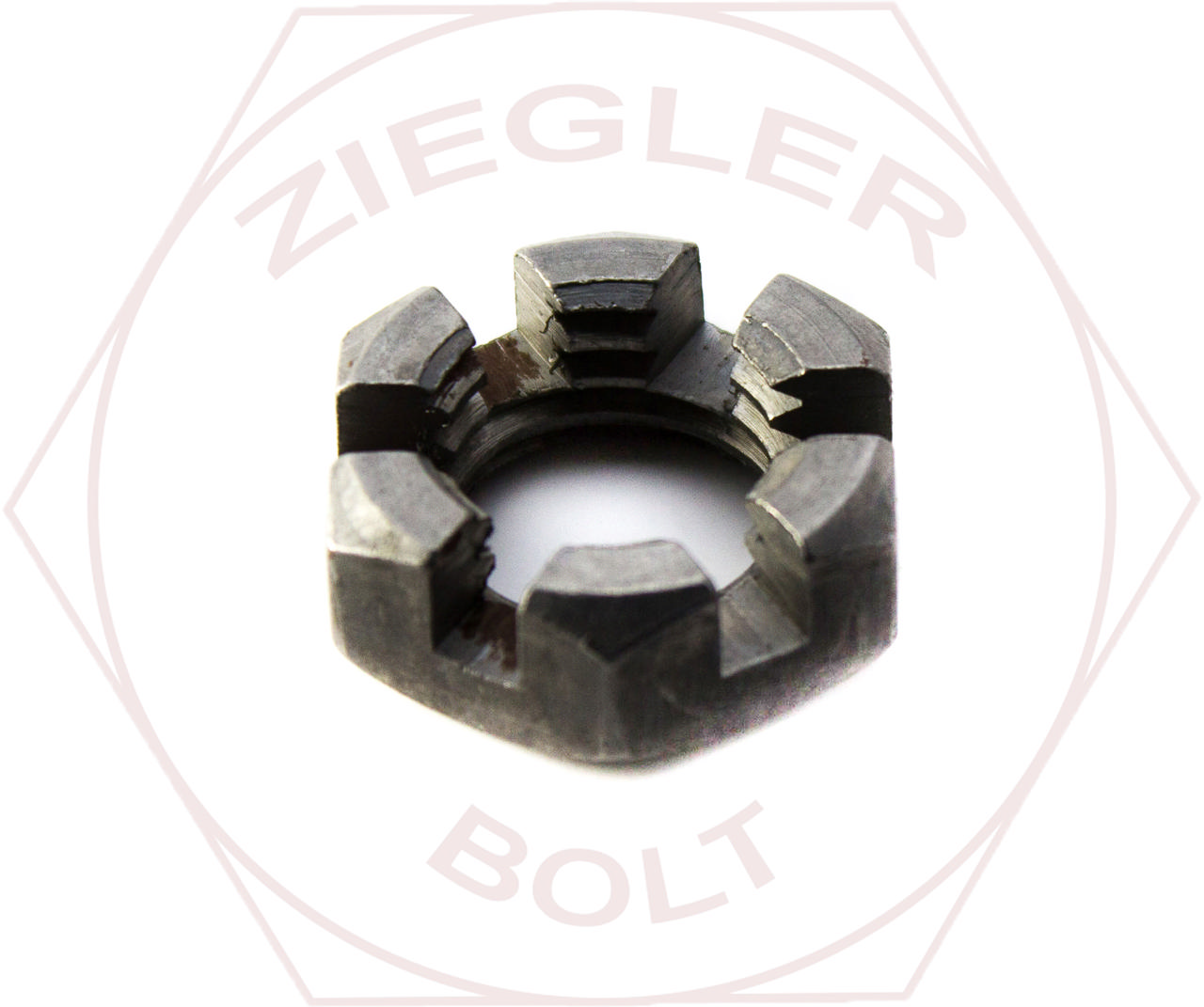 1/2-20 SLOTTED HEX JAM NUT PLAIN FINE THRD