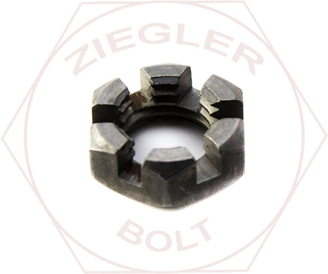  3/4-16 SLOTTED HEX JAM NUT FINE THREAD PLAIN