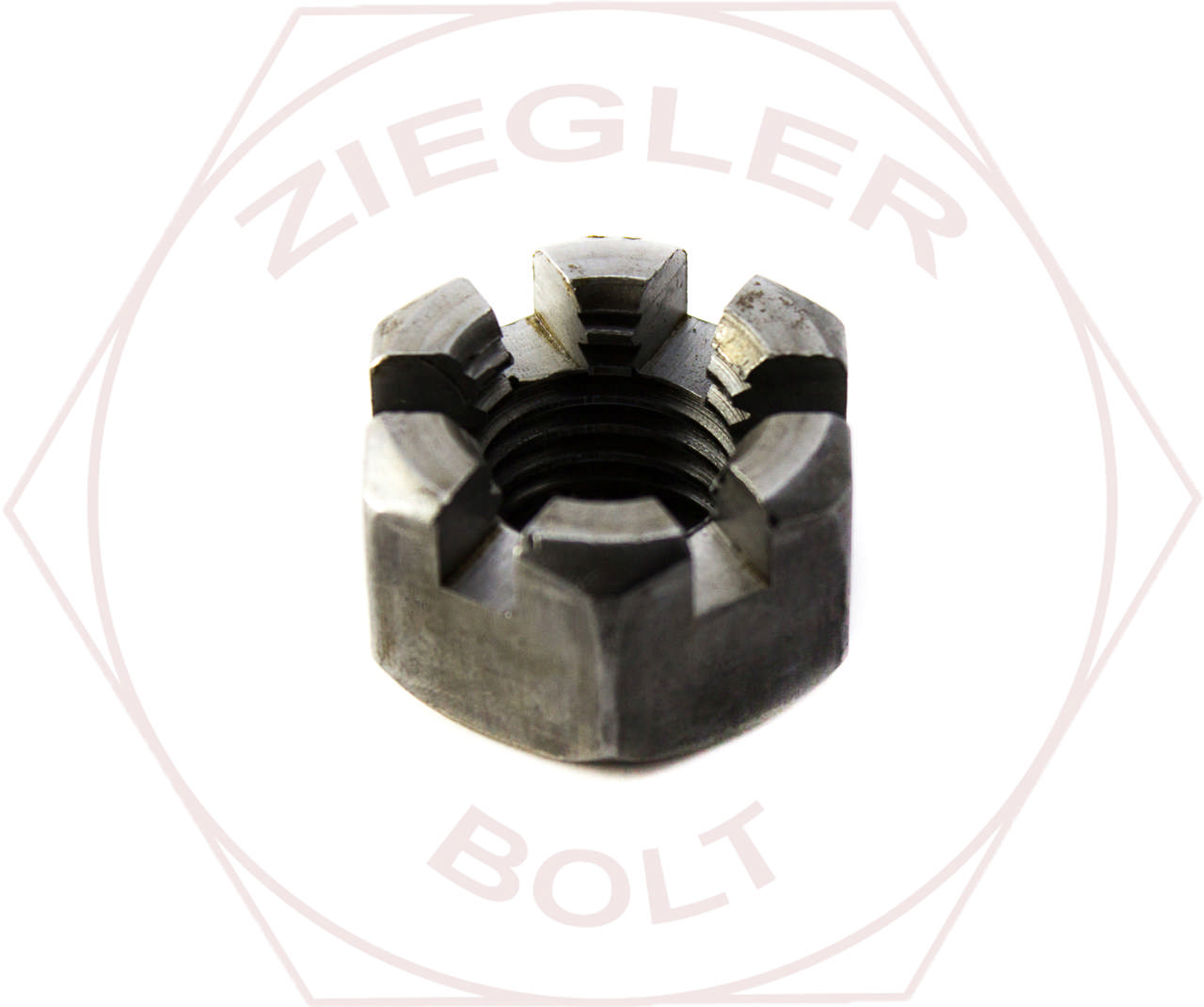 2-3/4-4 HEAVY SLOTTED HEX NUT PLAIN