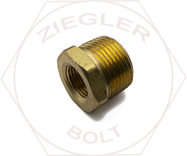 3/4M X 3/8F HEX PIPE REDUCER BUSHING BRASS