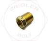 1/4M X 1/8F HEX PIPE REDUCER BUSHING BRASS