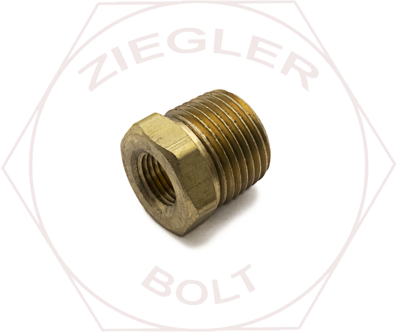 3/8M X 1/8F HEX PIPE REDUCER BUSHING BRASS