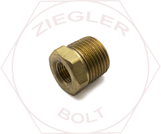 3/8M X 1/8F HEX PIPE REDUCER BUSHING BRASS