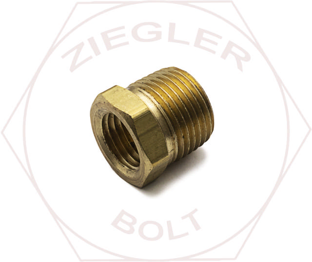 3/8M X 1/4F HEX PIPE REDUCER BUSHING BRASS
