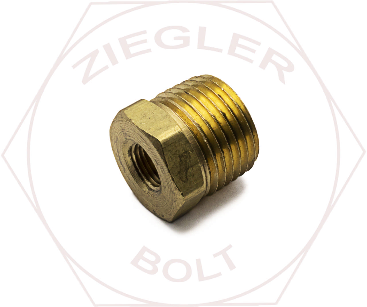 1/2M X 1/8F HEX PIPE REDUCER BUSHING BRASS