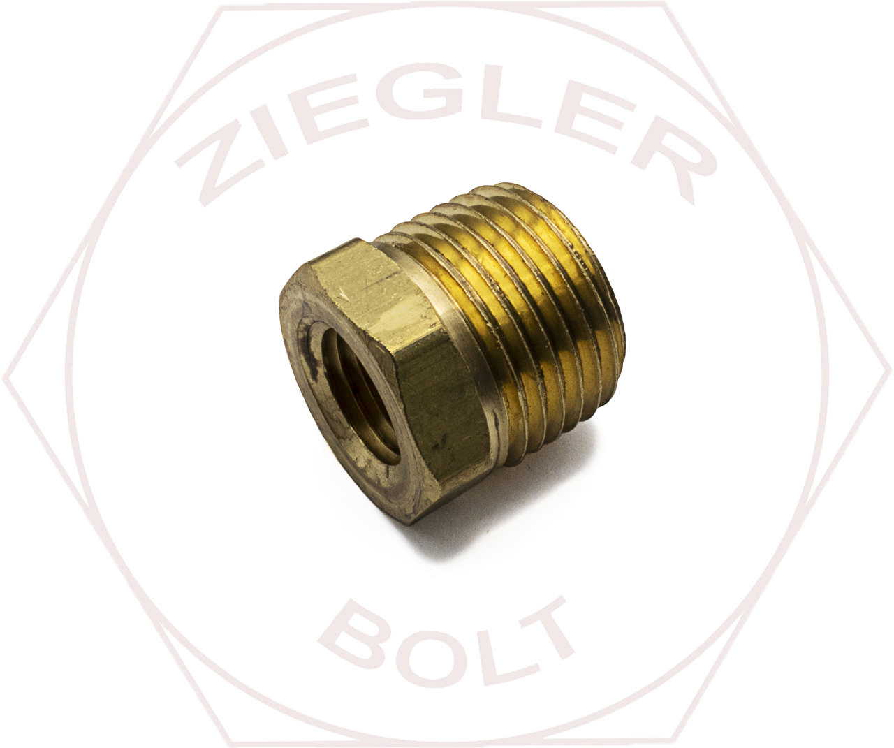 1/2M X 1/4F HEX PIPE REDUCER BUSHING BRASS