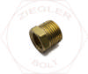 1/2M X 3/8F HEX PIPE REDUCER BUSHING BRASS