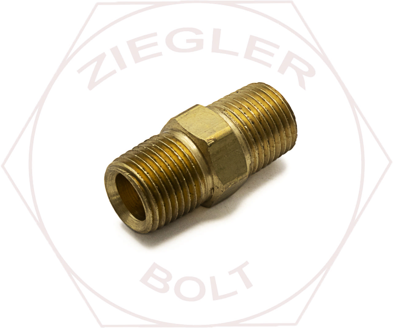 1/8 NPT HEX PIPE NIPPLES BRASS