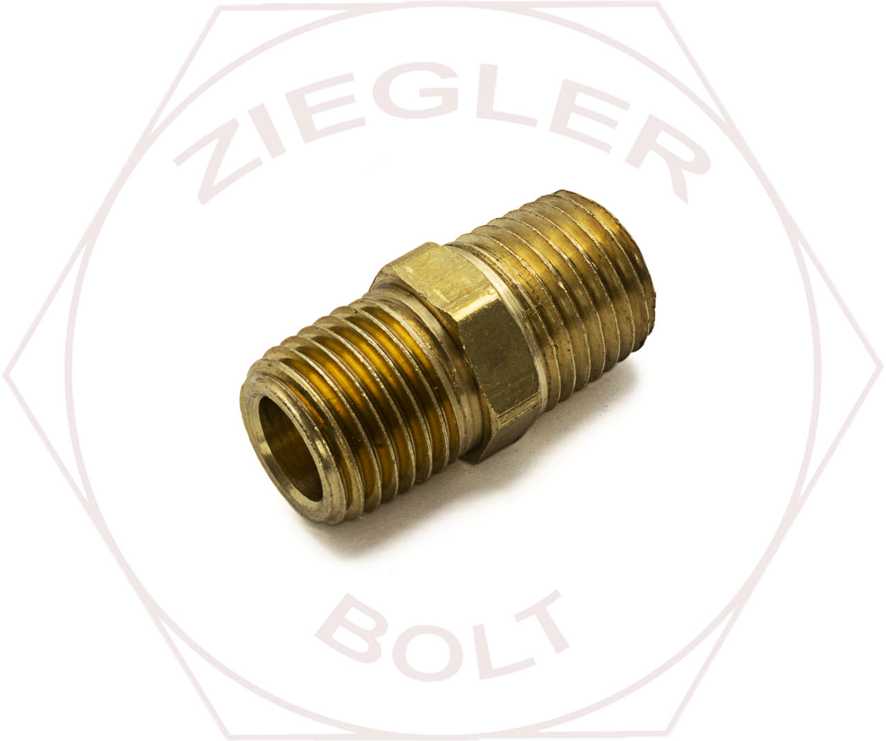 1/4 NPT HEX PIPE NIPPLES BRASS