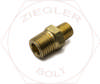 1/4 X 1/8 NPT HEX PIPE NIPPLES BRASS
