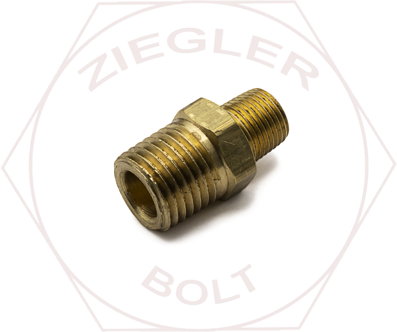1/4 X 1/8 NPT HEX PIPE NIPPLES BRASS