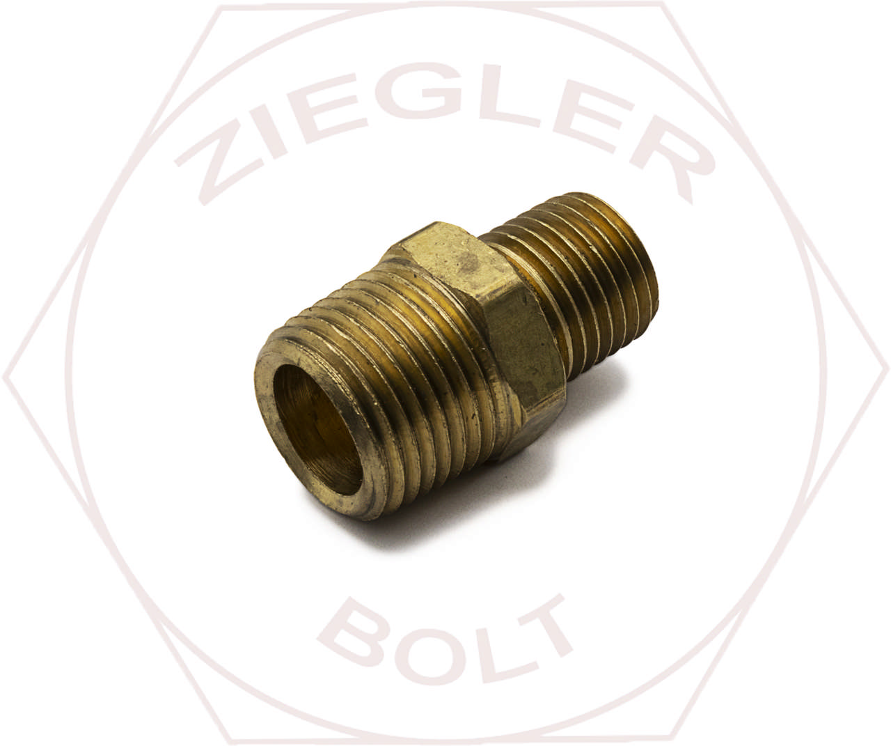 3/8 X 1/4 NPT HEX PIPE NIPPLES BRASS