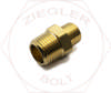 1/2 X 3/8 NPT HEX PIPE NIPPLES BRASS