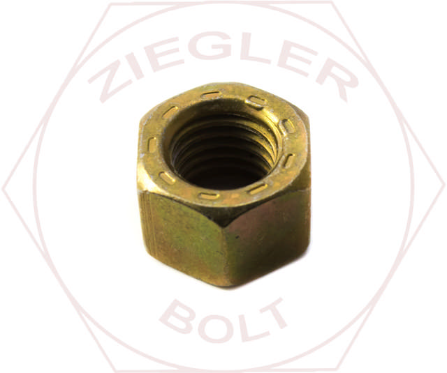 1-1/2-12 HEX FINISH NUT FINE THRD GR 9 Z/YELLOW