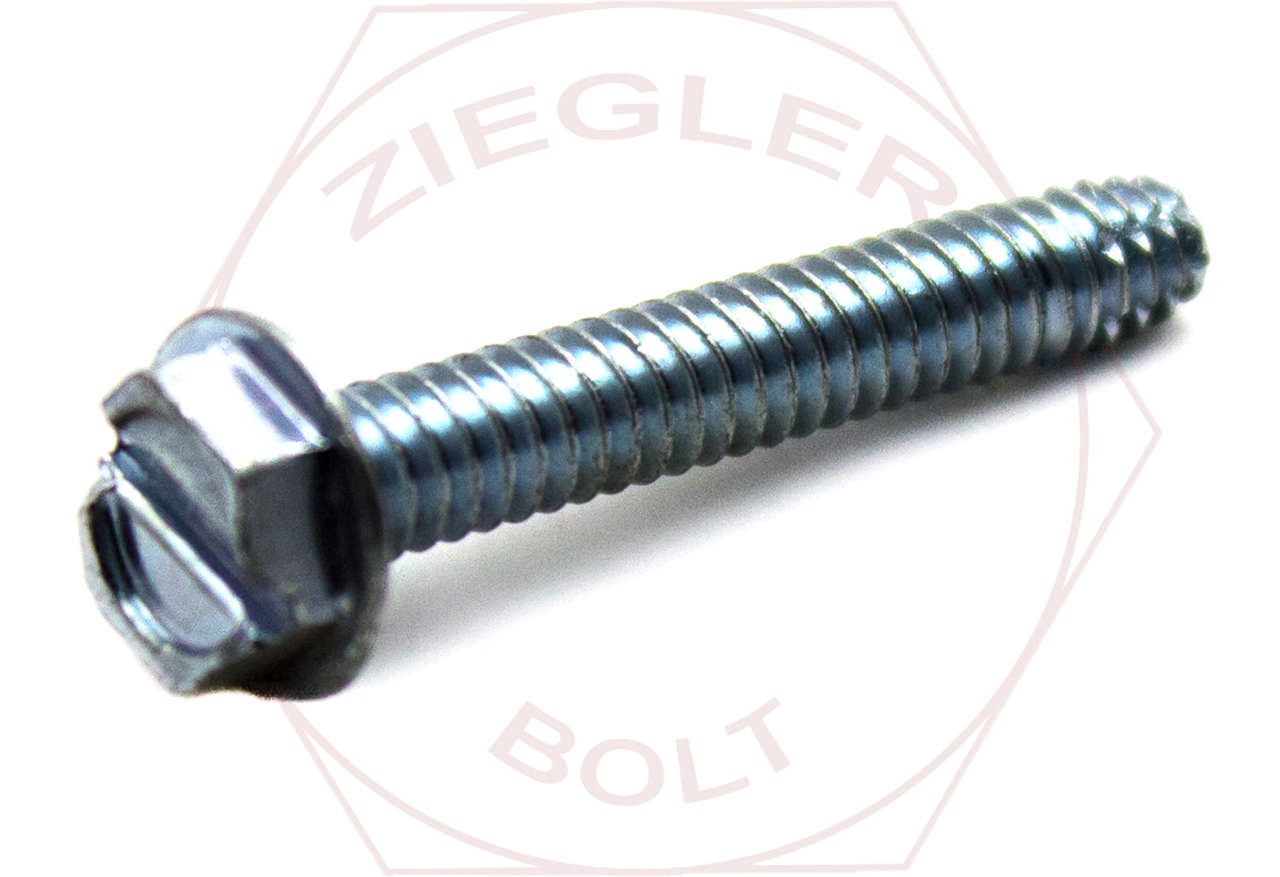 1/4-20 X 1-1/2 SLOT IND HEX WASH T/S TYPE F ZINC