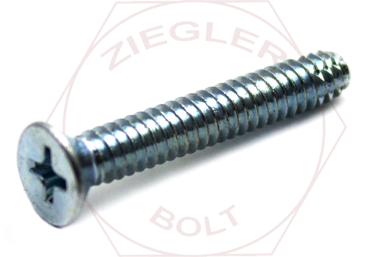 1/4-20 X 1-1/4 PHIL FLAT T/S TYPE F ZINC