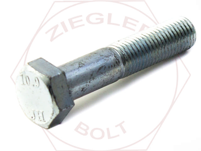 M12-1.50 X 60 HEX CAP SCREW DIN 960 GR 10.9 ZINC