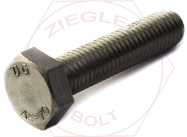 M10-1.5 X 100 HEX CAP SCREW DIN 933 316 STAINLESS