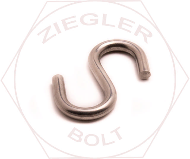1/4 X 2-1/2 S-HOOK STAINLESS STEEL