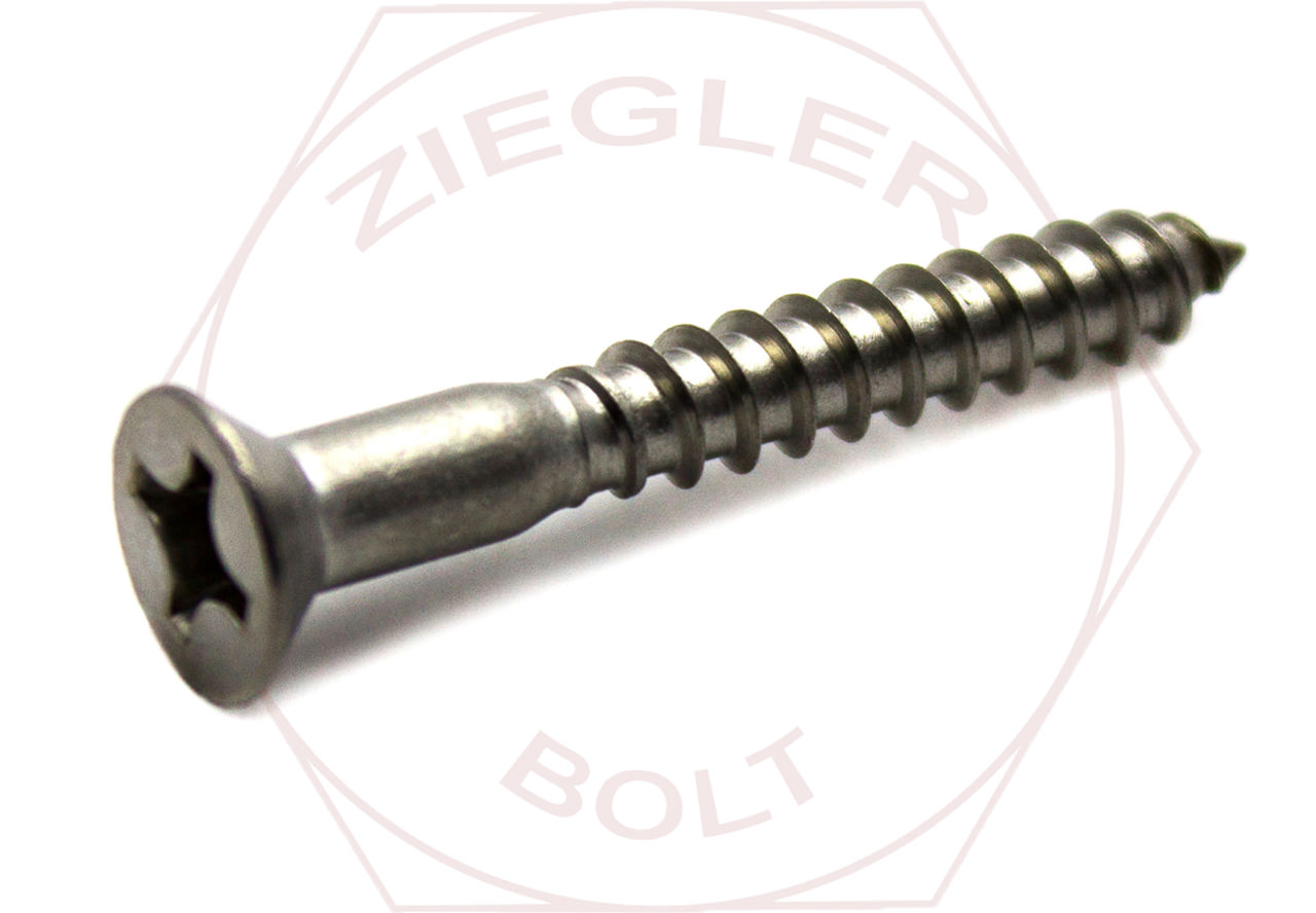 #14 X 1-1/2 PHIL FLAT W/S 18-8 STAINLESS