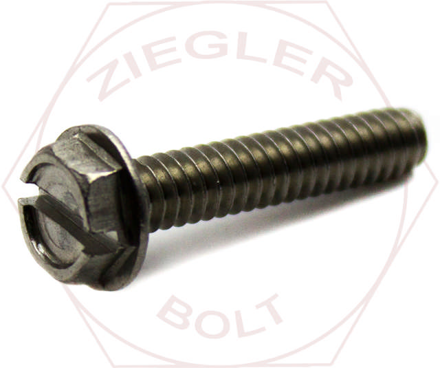 1/4-20 X 1 SLOT HEX WASHER M/S 18-8 STAINLESS