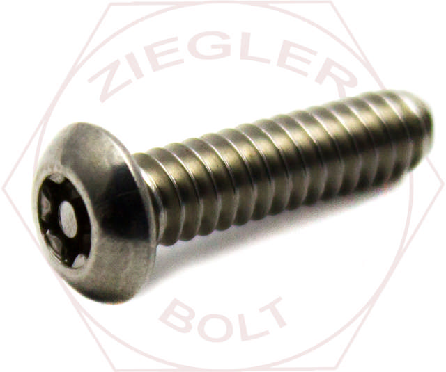 10-24 X 1-1/2 TORQ BUTTON HD MS W/PIN 18-8 STAINLE