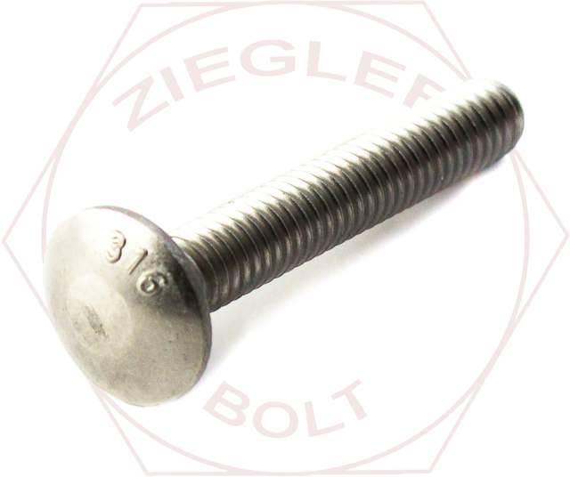 3/8-16 X 2-1/2 CARRIAGE BOLT 316 STAINLESS