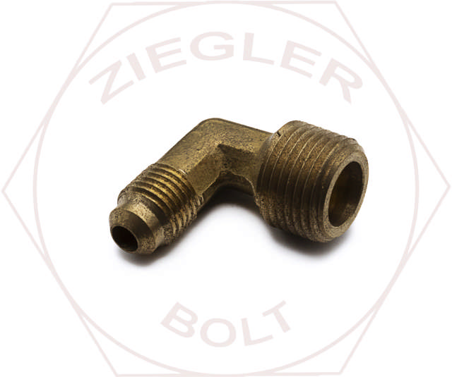 1/4T X 3/8 45° FLARE 90° MALE ELBOW BRASS