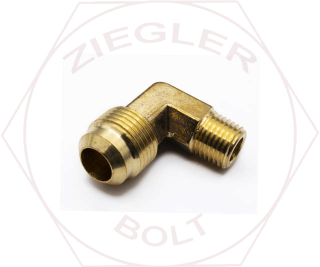 1/2T X 1/4 45° FLARE 90° MALE ELBOW BRASS