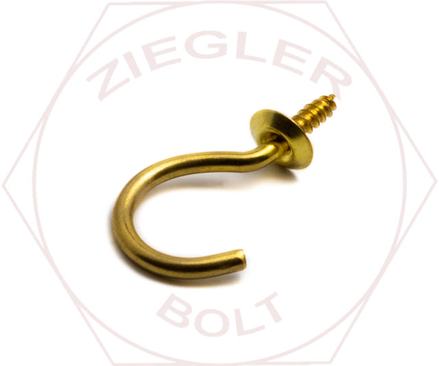 1-3/8 CUP HOOKS BRASS