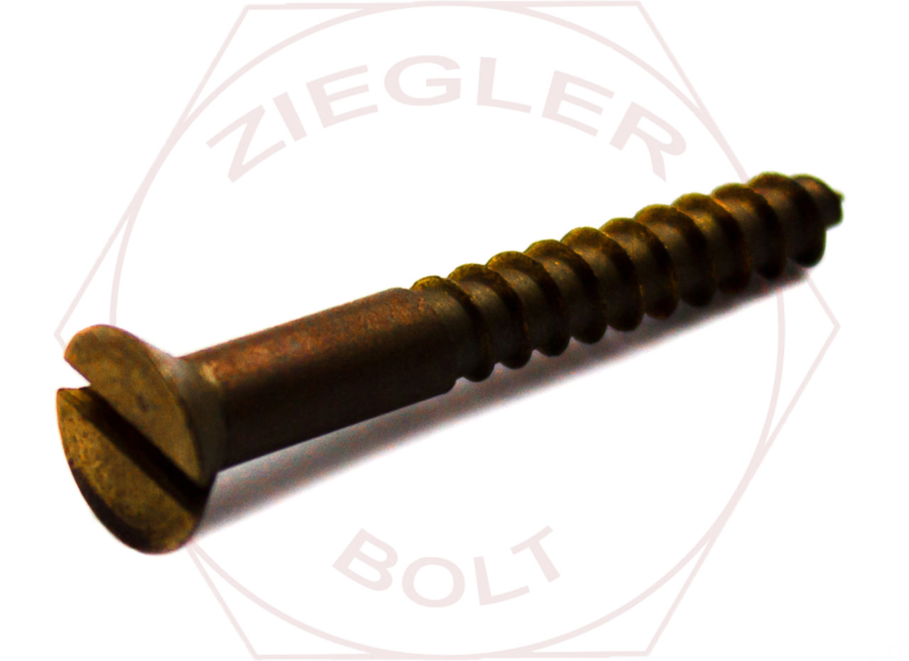 #4 X 1/2 SLOT FLAT W/S SIL/BRNZ