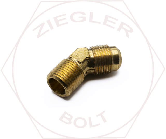 5/8T X 1/2P SAE 45° FLARE 45° MALE ELBOW BRASS