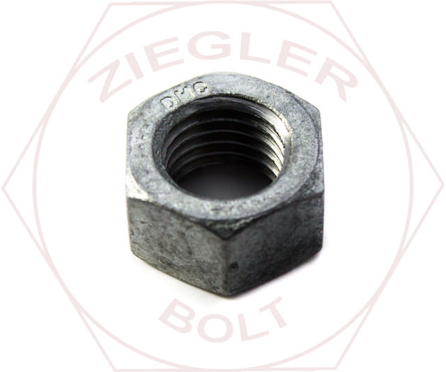 3/8 A563A FIN HEX NUT DOMESTIC MECH/GALV