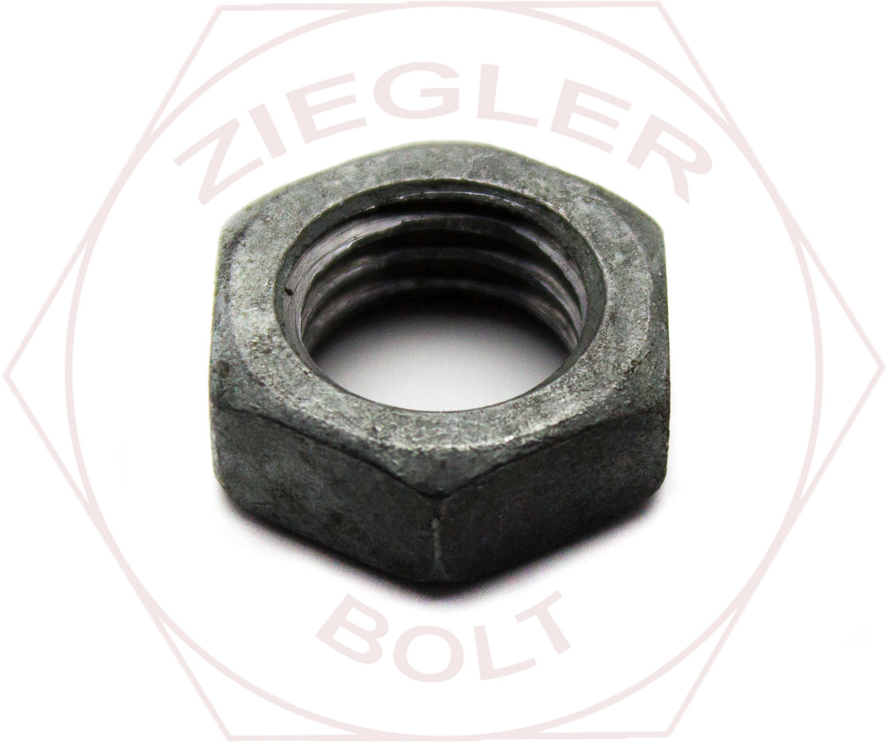 1/2-13 A563A HEX FINISH JAM NUT HDG