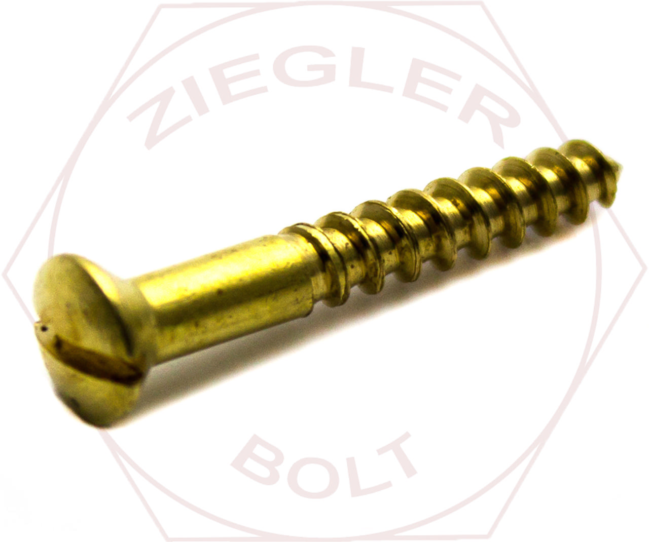 #4 X 1/2 SLOT OVAL W/S BRASS