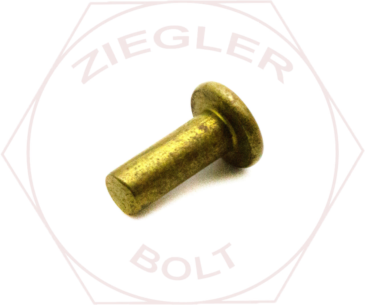 1/4 X 1-1/8 FLAT HD SOLID RIVET BRASS