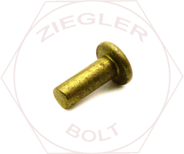 1/4 X 3/4 FLAT HD IRON RIVET BRASS