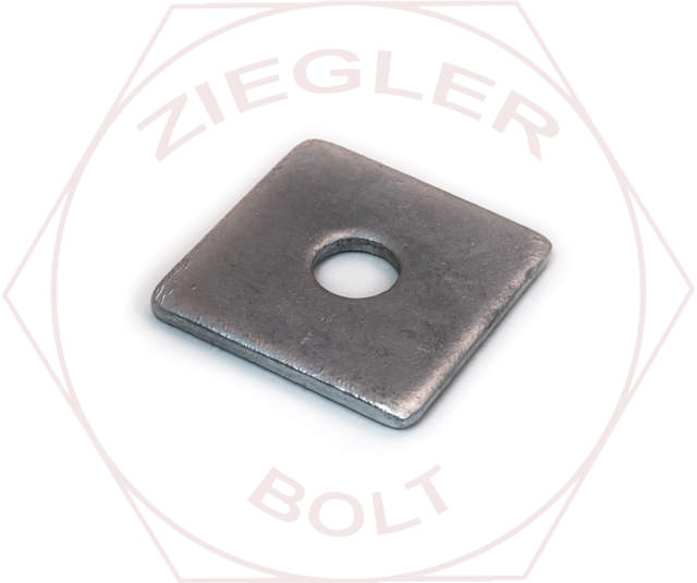 3X3X3/8 SQ PLATE WASHER A153 HDG A36 1-1/8