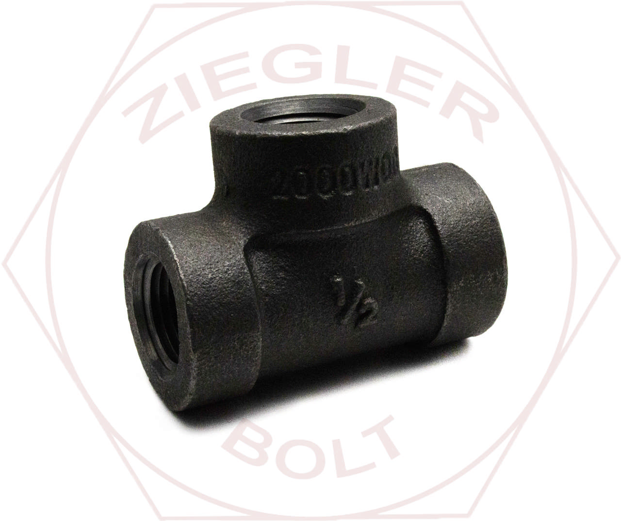 1/4 PIPE TEE BLK IRON SCH 80