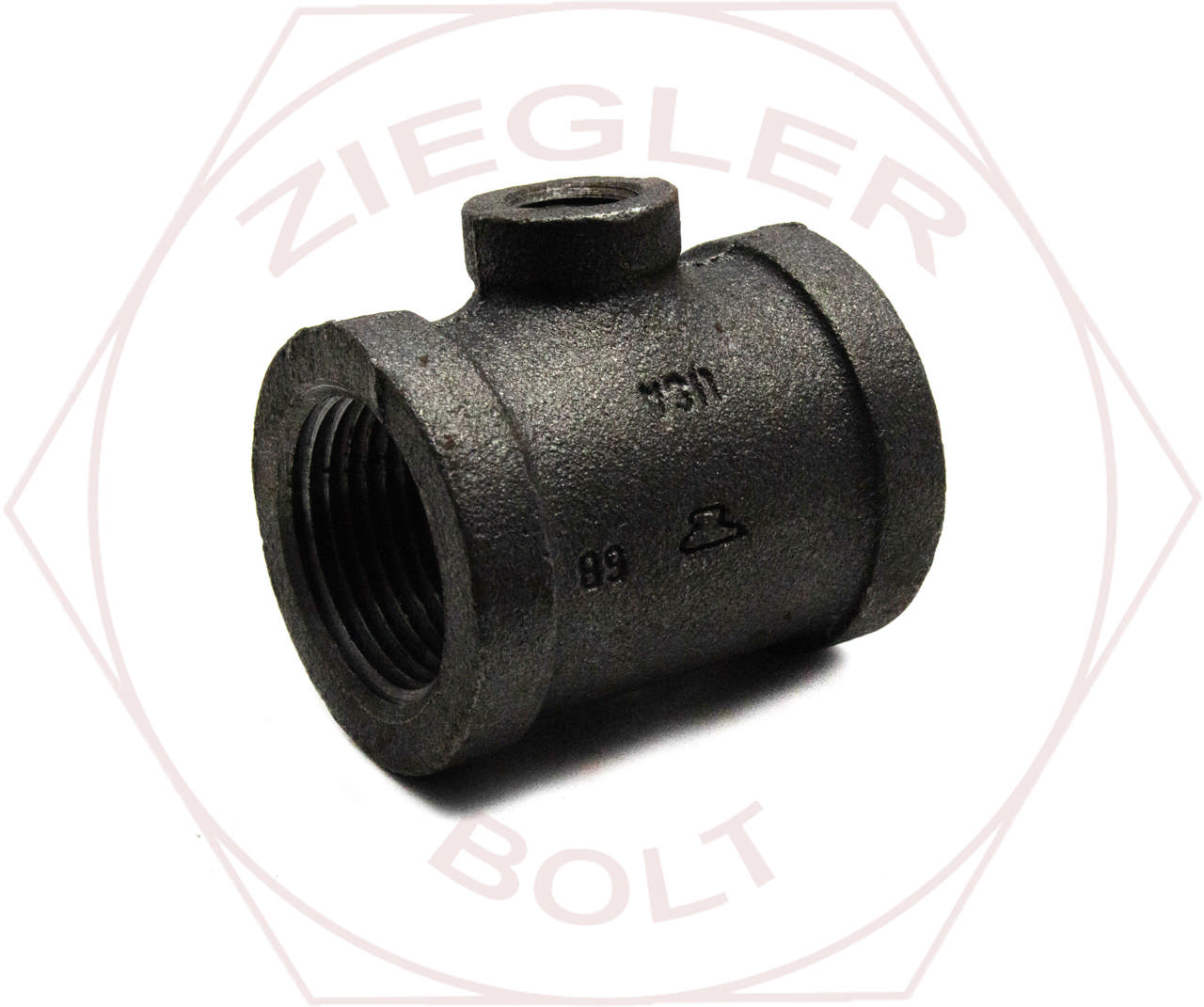 1-1/4 X 1-1/4 X 1/2 SCH. 40 PIPE TEES BLACK