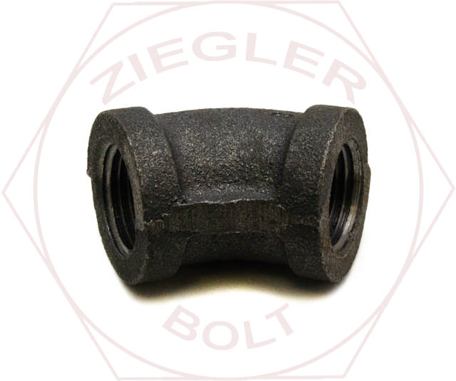 1/8 PIPE ELBOW BLK IRON 45° IMPORT