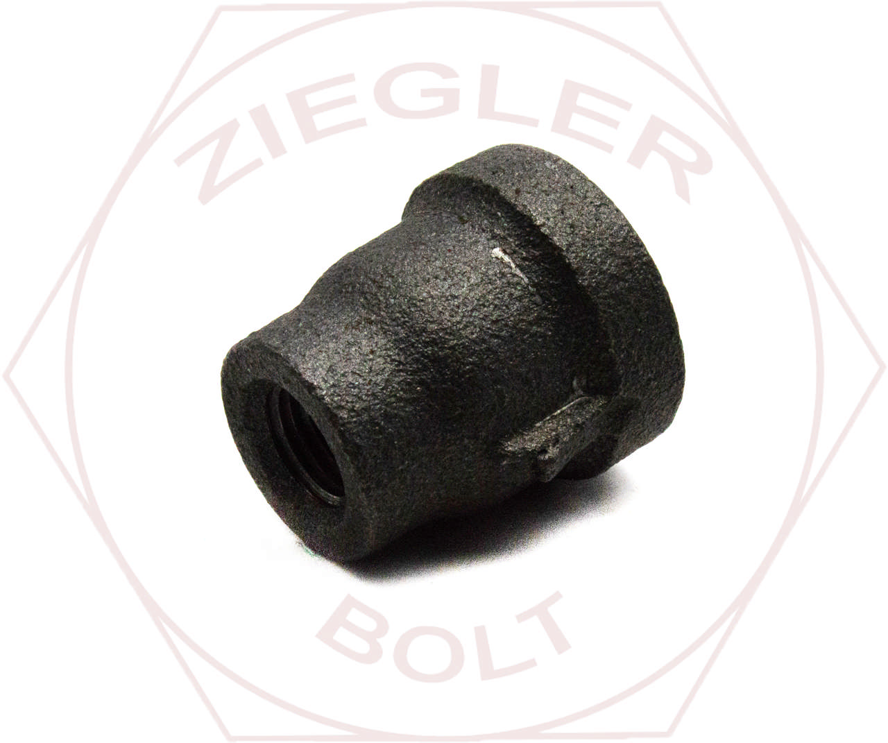 1/4 X 1/8 PIPE BELL REDUCER COUPLING BLK IRON DOM