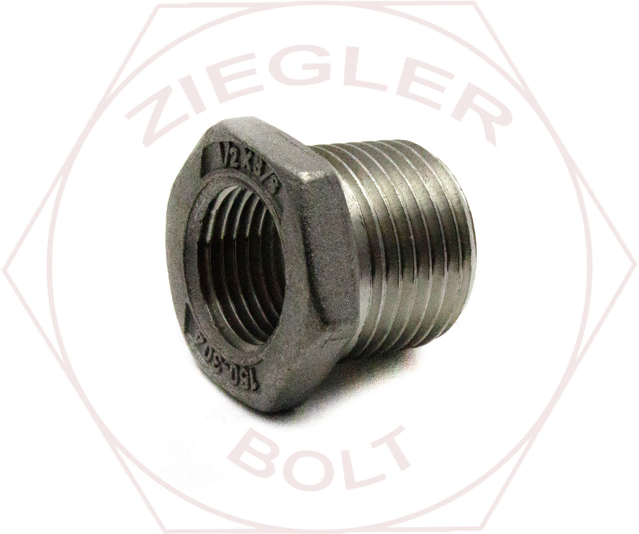 1/4 X 1/8 PIPE RED HEX BUSHING BLK 304 STAINLESS