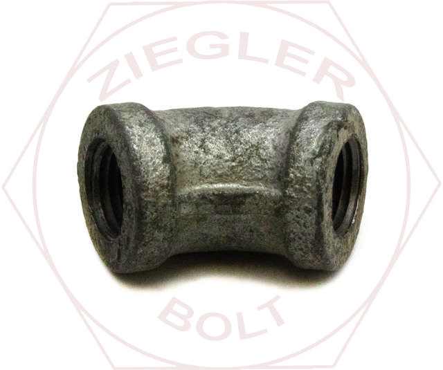 3/4 STREET ELBOW BLK IRON HDG 45°