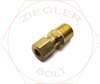 1/4T X 1/4P COMPRESSION MALE CONNECTOR BRASS
