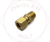 3/8T X 1/4P COMPRESSION MALE CONNECTOR BRASS